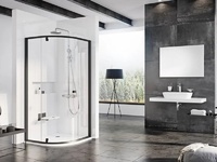 Стилна душ кабина Pivot Black 80x80см