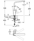Кухненска батерия Grohe Eurocube (1)