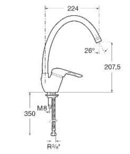 Смесител за кухня за мивка Monojet (1)