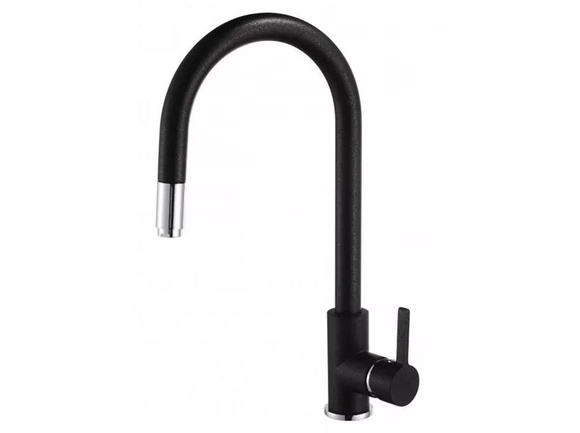 Черен кухненски смесител Мирея ICF 263006 Black