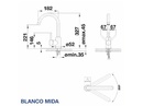 Висок кухненски смесител Mida Volcany Grey (1)