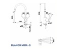Бял смесител за кухня Mida-S White (1)