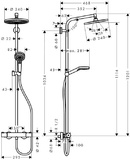 Душ колона с душ пита Crometta E 240 (1)