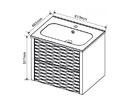 PVC долен шкаф за баня Мадисън-60 ICP 6043 (1)
