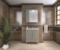 Комплект шкафове за баня Militos 70 Brown от МДФ