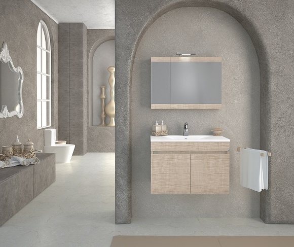 МДФ шкафове за баня Magnolia 75 Beige