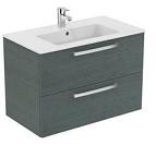 Конзолни шкафове за баня сив дъб